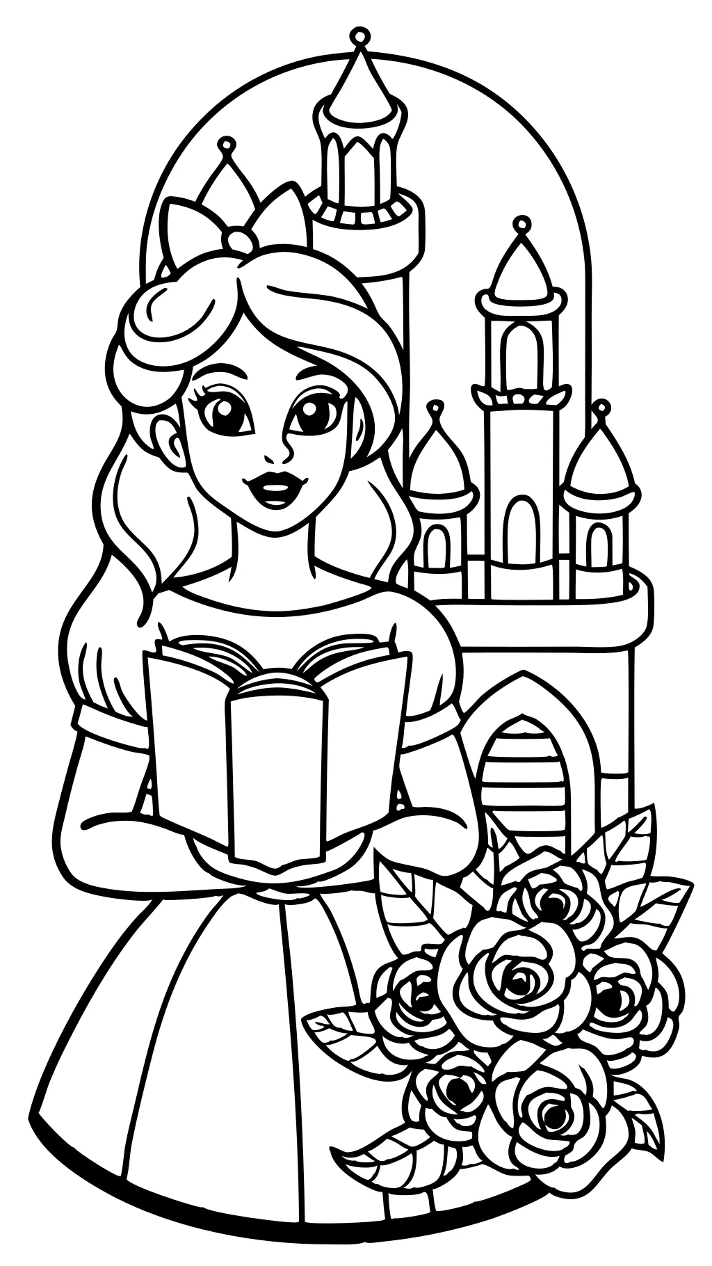 belle coloring pages